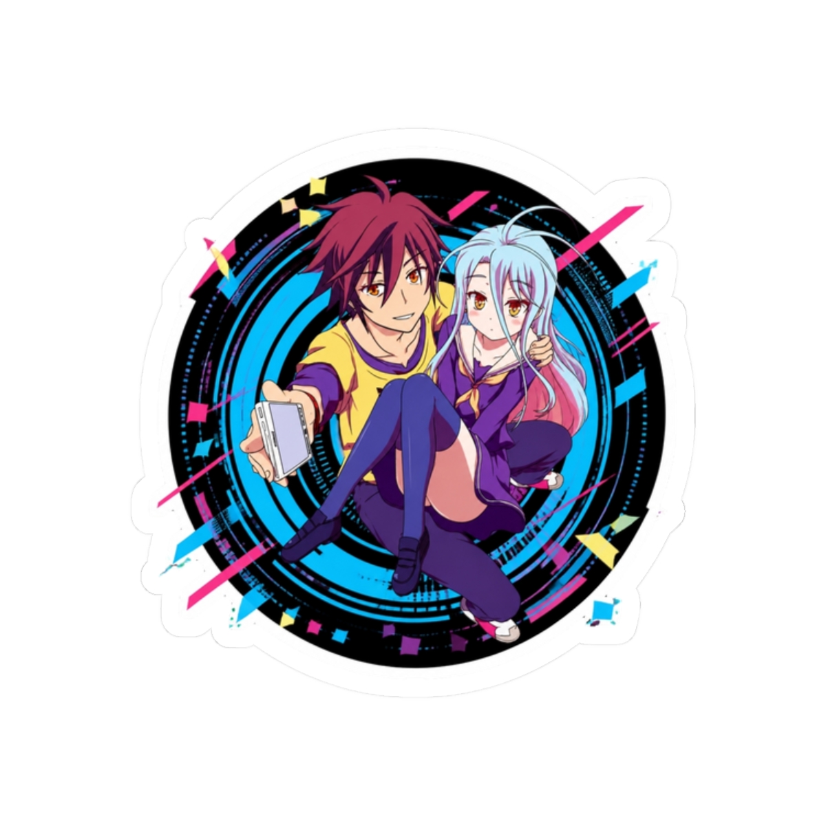 No Game No Life - Sora and Shiro Sticker - alternate angle 3, merchandise
